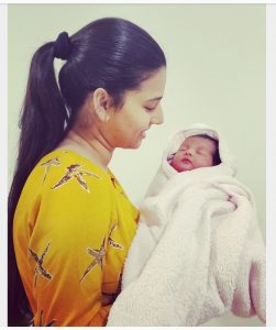 Suhani Mehrotra with her baby